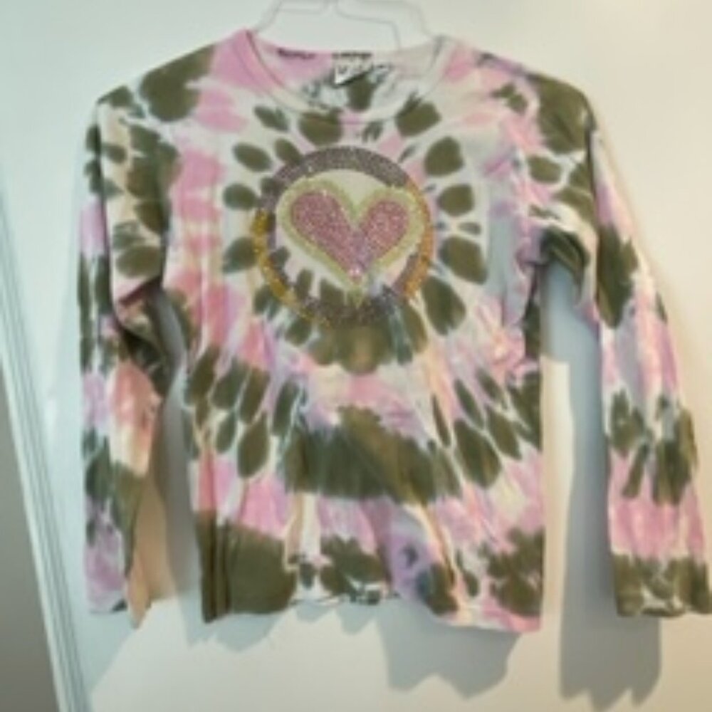 Girls Tye Dye 3/4 Lemon Shirt